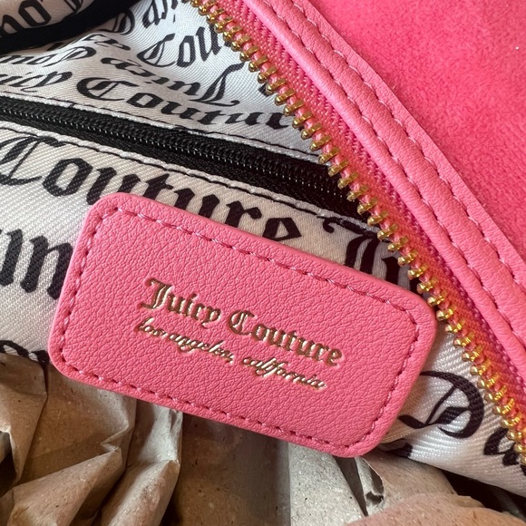 🩷 JUICY COUTURE Pink Lemonade Mini Velour Backpack NEW - Picture 6 of 6